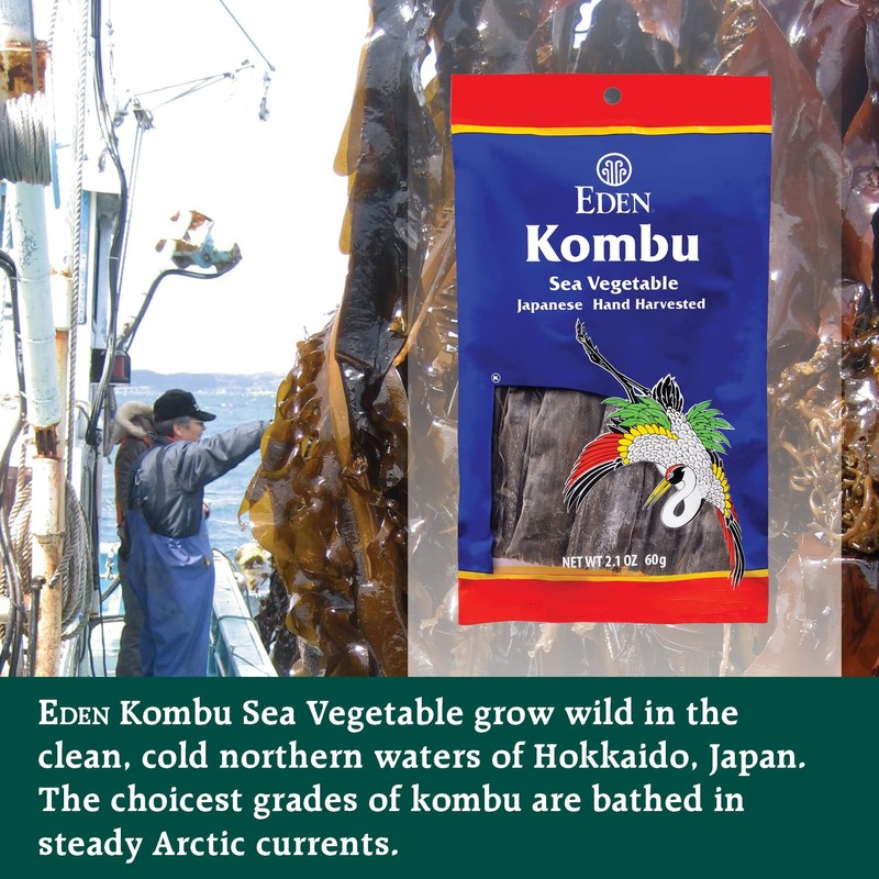 Eden Kombu, Wild Japanese Hand Harvested Sea Vegetable, for Dashi,