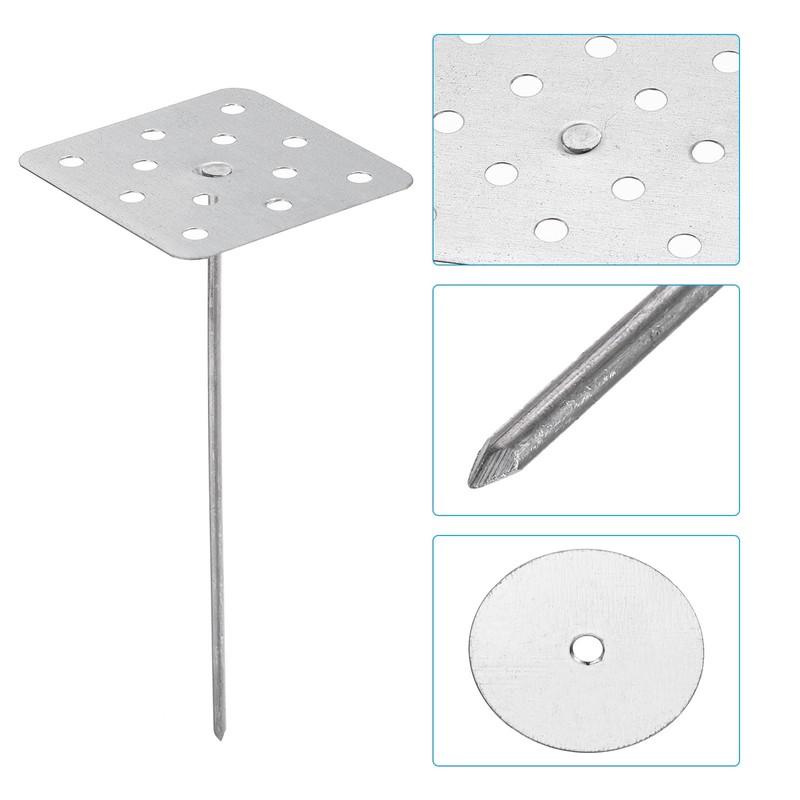 PATIKIL 5.9 Inch Perforated Insulation Pins with Round Washers, 50