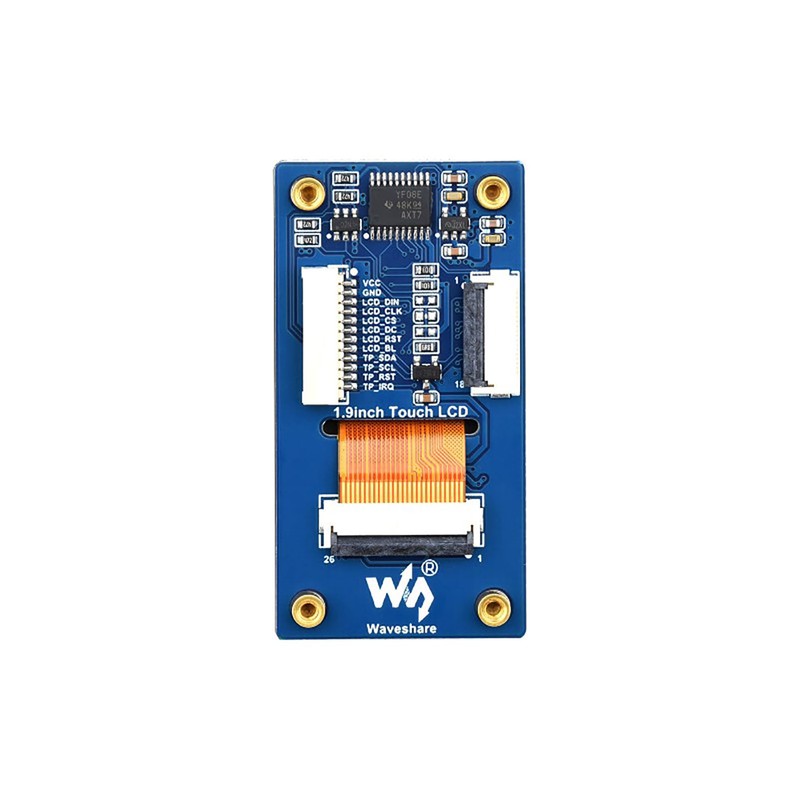 1.9" SPI & I2C Touch LCD Display Module, 172x320 IPS