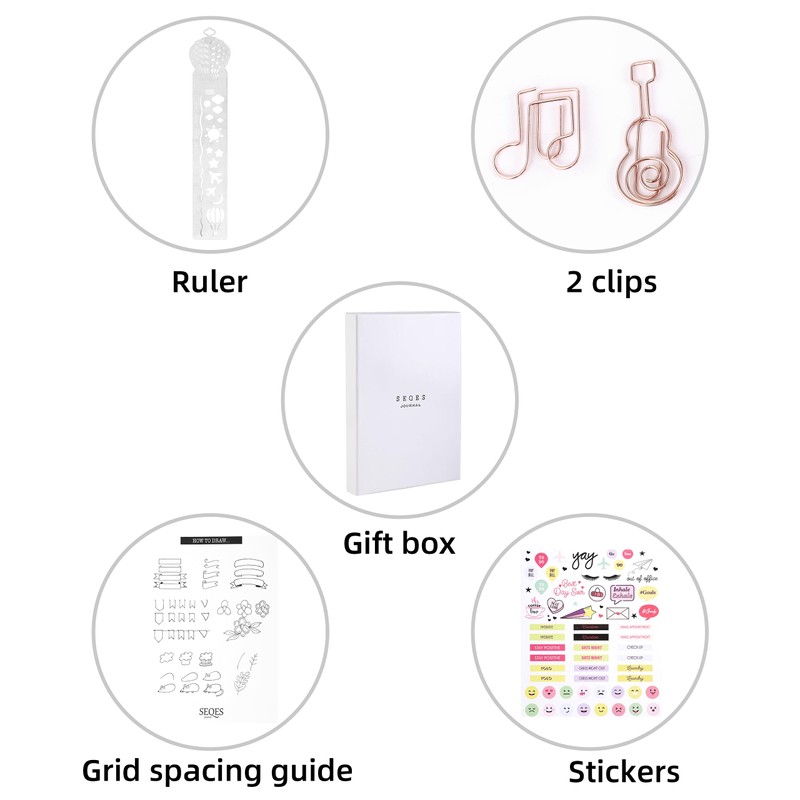 SeQeS Dotted Journal - A5 Dot Grid Notebook with pages