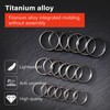 [MecArmy] CH8 Titanium Key Ring Split Ring, Titanium Keychain, Non-Magnetic