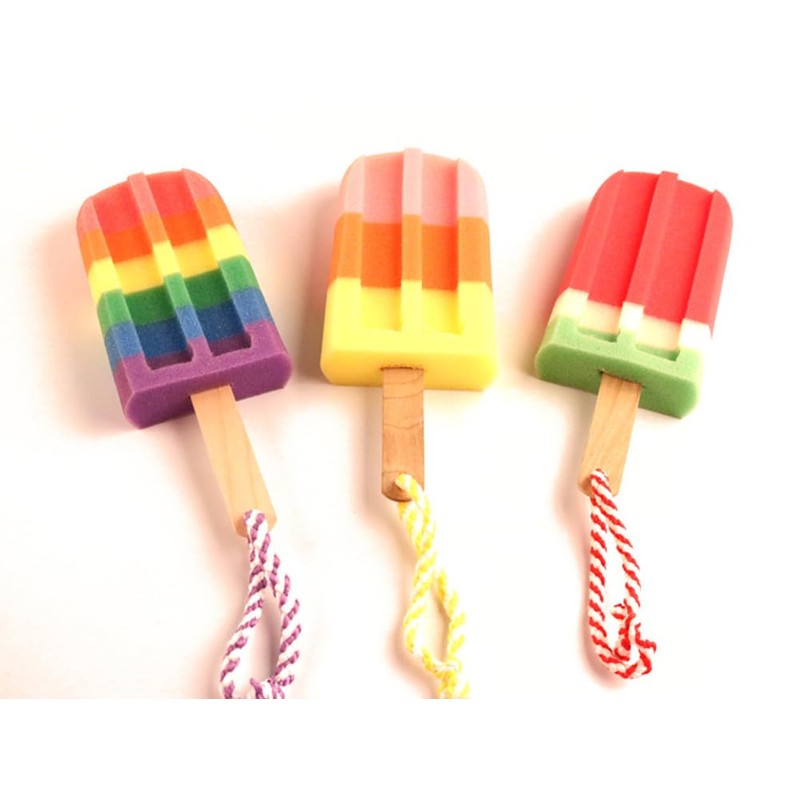 3 Pieces Ice Cream Sponge Bath Towel Bath Sponge for