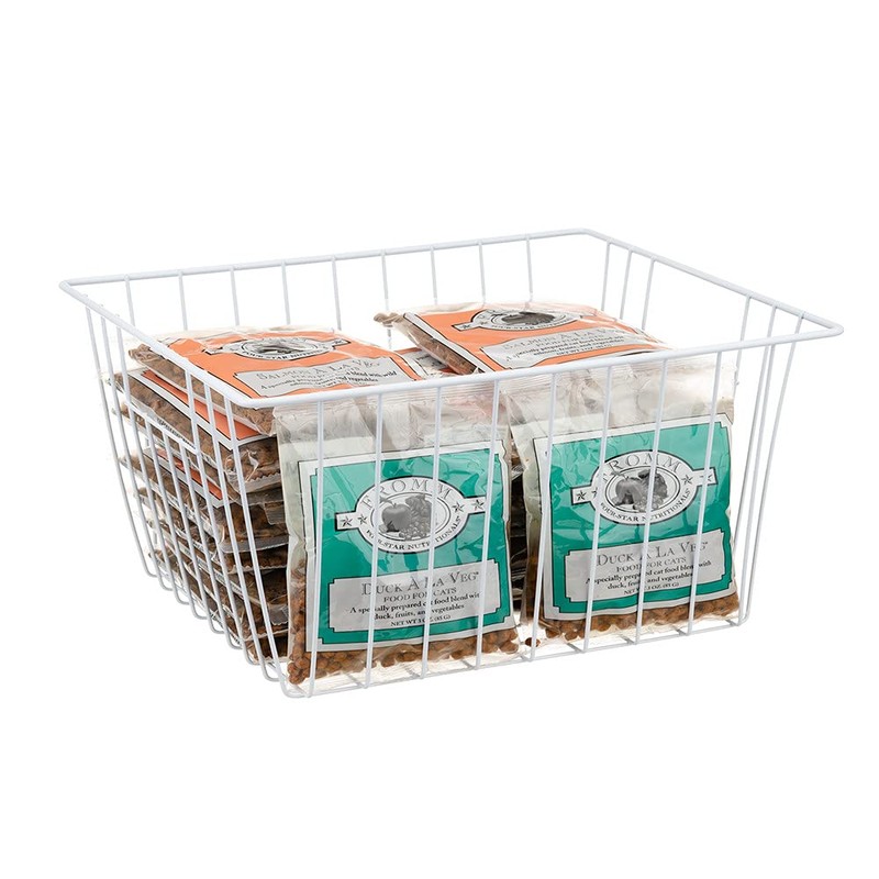 Y.Z.Bros Freezer Organizer Baskets, Kitchen Metal Wire Storage Bins, Pantry