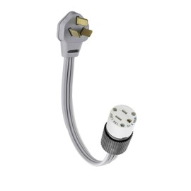 GetWiredUSA Gas Stove Convert 10-50P 3-Pin Male Oven 220/250V 50A Range Plug To House Wall Outlet. 110/125V 15 20A Receptacle Socket Adapter, Electrical Power Connector Cord NEMA FX125V1166