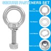 PATIKIL M8 x 30mm Eye Bolt with Nut, 4 Pack