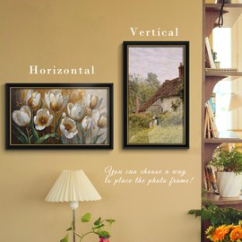 Abtgt Vintage Style 14x24 Poster Frame, Made of Black Backplate for Wall Mount, 14x24 Frame for Home Decor, Black