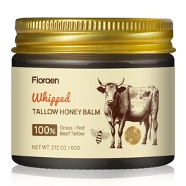 Beef Tallow for Skin 2oz, Whipped Beef Tallow and Manuka Honey Balm, Beef Tallow for Face and Body, Unscented Skin Care for Dry and Sensitive Skin, Natural Tallow Balm for Hydration and Nourishment
