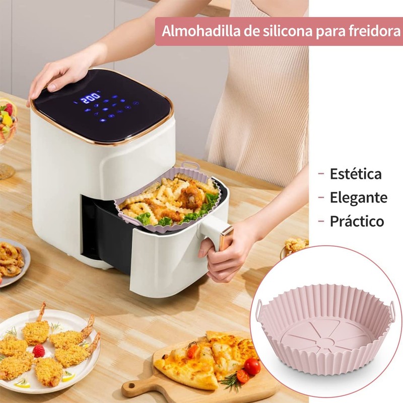 KIKIGOAL Molde Silicona para Freidora de Aire, 2 Piezas Olla