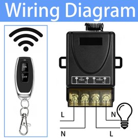 XINTAIHELE Wireless Remote Control Switch 12V Remote Light ON/Off Switch for Pump Motor Fan Garage Door Opener