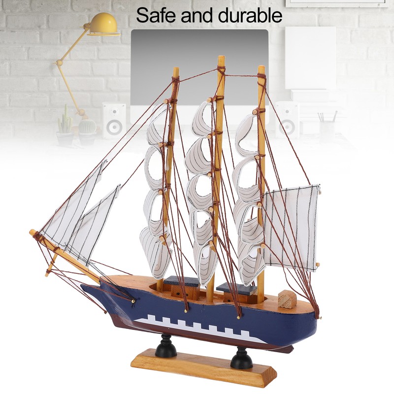 Model Ship Mediterranean Style High Density Natural Pinewood Durable Vibrant