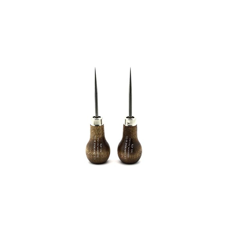 C.S. Osborne Scratch Awl #478 (3-7/8" Long) Leather Tools Made