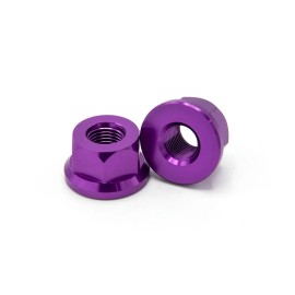 THEORY BICYCLE ALUMINUM AXLE NUTS - SE BIKES - GT - 3/8" - PURPLE
