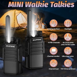 Rechargeable Walkie Talkies Long Range for Adults,FRS Radio Waki Taki Baofeng Radios Walkie-Talkie Two Way Radio USB-C 1500mAh Battery Flashlight VOX for Hiking Camping Trip Cruise (2 Pack)