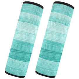 senya Teal Turquoise Green Wood 2 Pack Soft Auto Seat Belt Cover Seatbelt Shoulder Pad for More Comfortable Driving, 10 x 7.7 inch