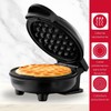 Holstein Housewares Personal Non-Stick Waffle Maker, Black - 4-inch Waffles