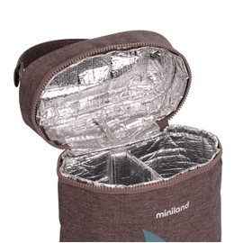 Thermal Bag Double Terra Large Insulated Bag for up to 2 Baby Bottles or Thermos Flasks with Divider and Carry Strap