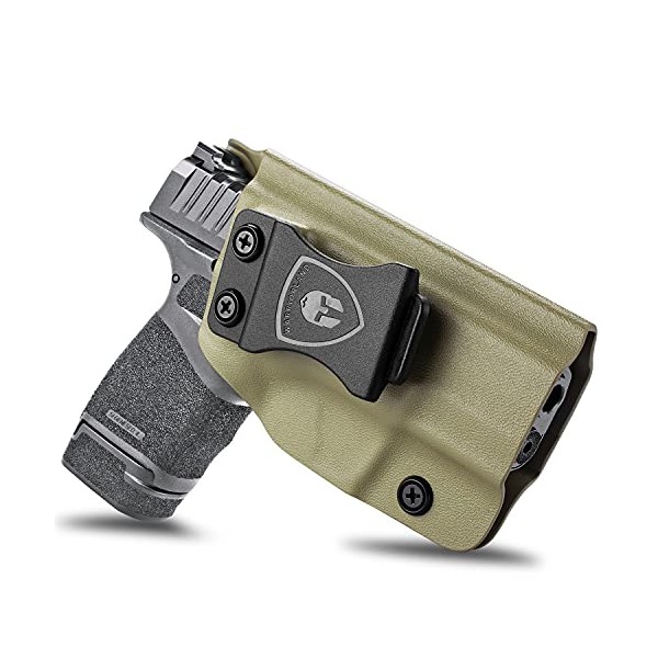 Hellcat Holster, IWB KYDEX Holster Fit: Springfield Armory Hellcat Pistol, Inside Waistband Holster Concealed Carry for Men / Women, Hellcat 9mm Accessories, Adj. Cant & Retention, Right Hand, Tan