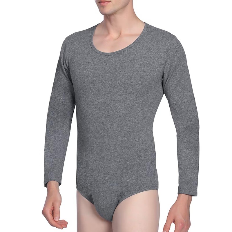 Landofgenie Men One Piece Bodysuit Long Sleeve Onesie Pajamas Tops