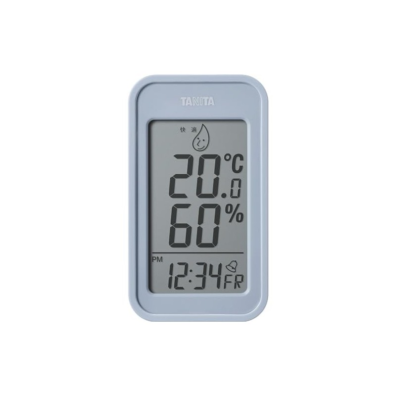 Digital Thermometer/Hygrometer Blue Gray TT589BL
