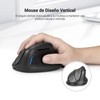 TERPORT F50 Mouse Vertical Inalámbrico, Mouse Ergonómico con 3 Modos