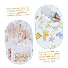 Mikinona 3bags Flatback Nail Rhinestones Mixed Gems for Nail Art Jewelry DIY Crafts Phone Cases Random Styles for Unique Designs and Elegant Decoration