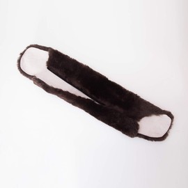 Merauno® Real Lambskin Belt Protector for Western Belt Dressage Girth All-Round Real Fur for Your Saddle Girth Real Lambswool (Brown, 50 x 12 cm (L x W)