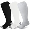 LEVSOX Wide Calf Compression Socks 20-30 mmhg Knee High Women