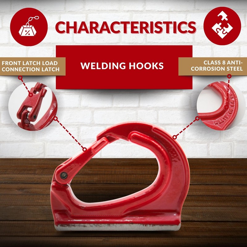 DOJA Barcelona Weld-on Hook with High Load Capacity: 1000 kg