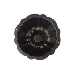 MGGi - Juego de 4 minicarinas para tartas, de acero al carbono reutilizables antiadherentes para hornear pequeños platos antiadherentes, 8 onzas con borde con volantes individuales para horno