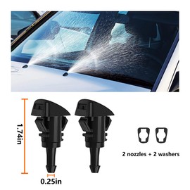 Ohleats 2PCS Windshield Washer Hose Kit, Rubber Wiper Fluid Tubing Kit Connect Car Water Pump and Nozzles, Universal Car Accessories Suitable for Most Windshield Washer Tubing