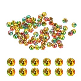 PATIKIL Fly Tying Tungsten Beads, 70 Pcs 2.5mm / 0.1 Inch Tungsten Slotted Bead Round Ball for Fly Tying Jig Hooks Fishing Materials, Rainbow Color