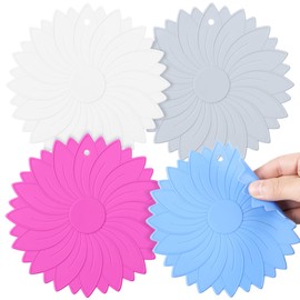 Maxdot 4 Pcs Large Rubber Jar Opener Pad Jar Opener 6.10 Inch Multi Function Non Slip Jar Opener Resistant Coasters for Weak Arthritis Hands Seniors Easy Opening(Classic Colors)