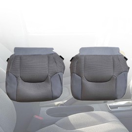 FZJDSD Gray Cloth Driver & Passenger Side Bottom Seat Covers Compatible with Nissan Frontier SV Crew Cab 2005 2006 2007 2008 2009 2010 2011 2012 2013 2014 2015 2016 2017 2018 2019