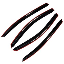 FINDAUTO Side Window Deflector Rain Guards Side Window Deflector 4-Pieces Set for 2013-2017 For Honda For Accord Dark Smoke