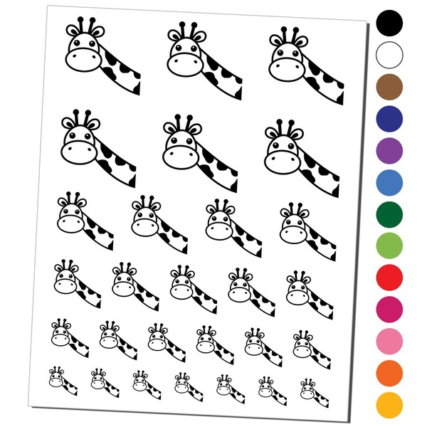 Peeking Giraffe Temporary Tattoo Water Resistant Fake Body Art Set