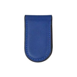 ONE SHOP di Bracalente Piero Men's Money Clip Wallet Faux Leather Money Clip Banknotes Magnetic Magnetic Money Clip Coin Holder Accessories Wallets Oval, blue, 6 cm, Classic