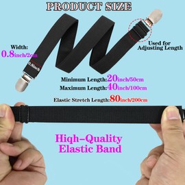 Szuoixe - Correas elásticas ajustables para sillas reclinables, fundas reclinables, sofá reclinable de 3 plazas (4, negro)