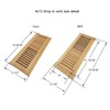 Homewell 2 Pcs White Oak Wood Floor Register, Drop in