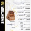 Sabatier Acacia Forged Triple Rivet Edgekeeper Knife Block Set, 15-Piece,
