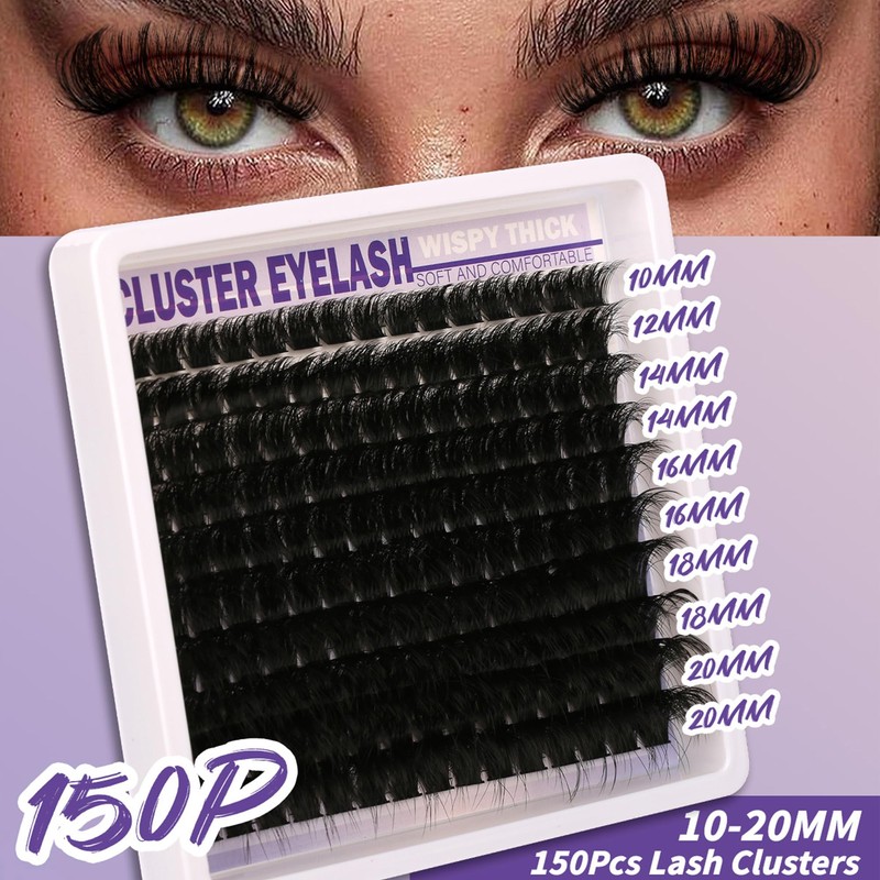 Lashes Clusters Kit Gift Packs 3 Styles 350Pcs with Bond&Seal
