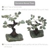Natural Crystal Tree Decor, Desk Decor with Green Quartz Crystal