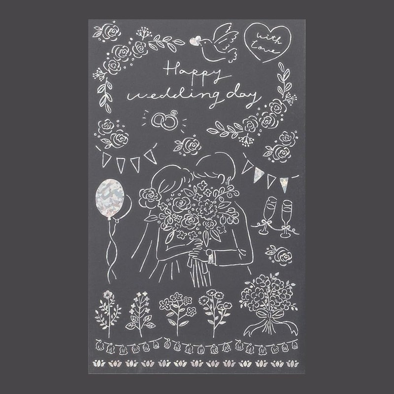 Midori 82652006 Sticker Decal Foil Wedding Pattern