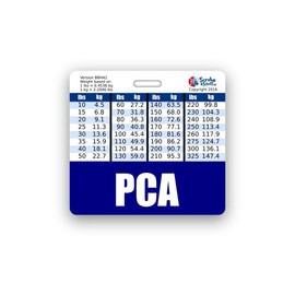 PCA Badge Buddy Horizontal w/Height & Weight Conversion Charts (Standard, Navy)