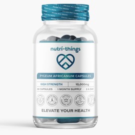 Nutri-things Pygeum Africanum Capsules - 60 Capsules - 5000mg 10:1 Extract - High-Strength Formula for Prostate Support and Hormonal Balance, Daily Dietary Supplement