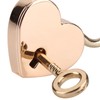 Heart Shaped Padlock with Skeleton Key, 2 Sets, Metal Lock