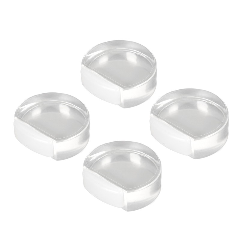 4pcs Transparent Door Stopper Soft Acrylic Door Holder Prevent Impact