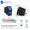 6 PCS Waterproof Rocker Switch Toggle - ON/Off Blue Dual