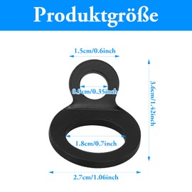 AMANDELIZABE Pack of 9 Lashing Rings, Lashing Hooks, Black O-Ring Anchor Lashing Ring for Garage Workshop Truck Trailer Golf Cart