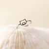 Hollow Pig Thin Minimalist Cute 925 Sterling Silver Engagement Tiny