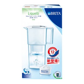[High Removal 12 Items From to 2 Months Replacement] Pot Type Water Filter Brita (Brita) rikueri Black Memo
